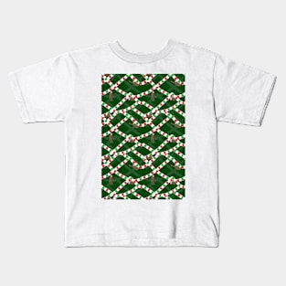 christmas sloths on garland Kids T-Shirt